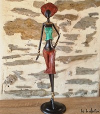 Statuette en bronze 50 cm "La coquette"