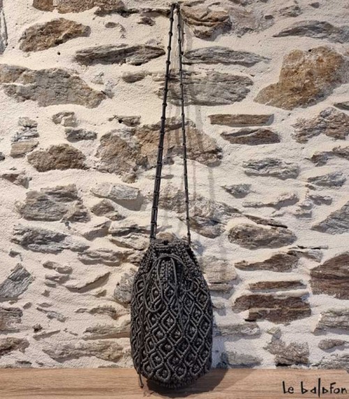 Sac à main bourse gris foncé