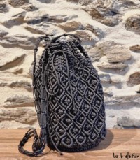 Sac à main seau gris foncé