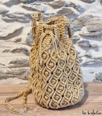 Sac à main bourse beige