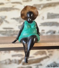 Statuette en bronze 26 cm "L'assise majestueuse"