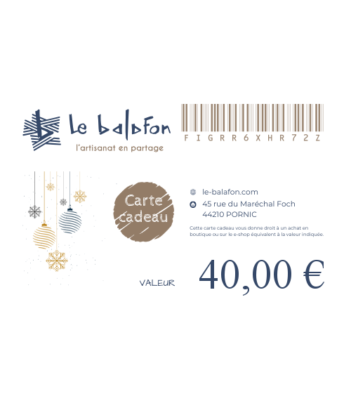 Carte cadeau Le Balafon 40