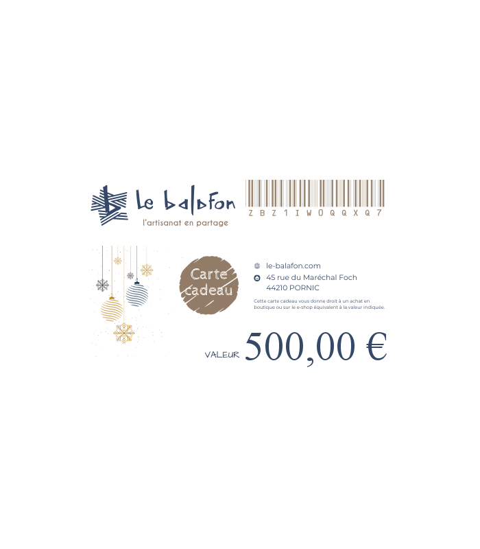 Carte cadeau Le Balafon 500