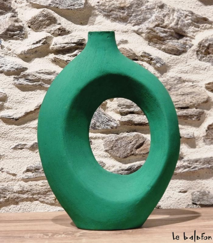 Vase décoratif vert