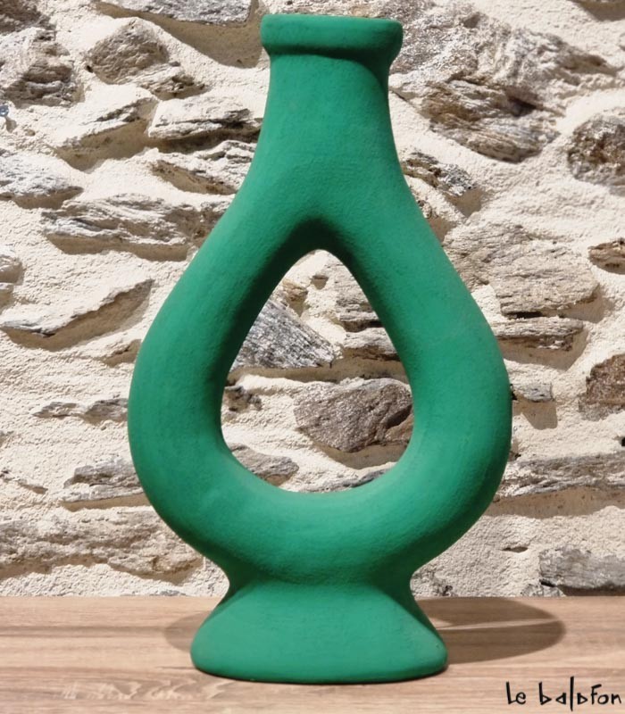 Vase organique vert