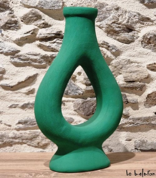 Vase organique vert