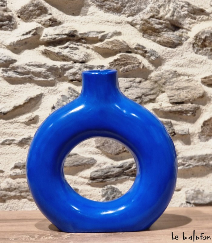 Vase moderne bleu klein 