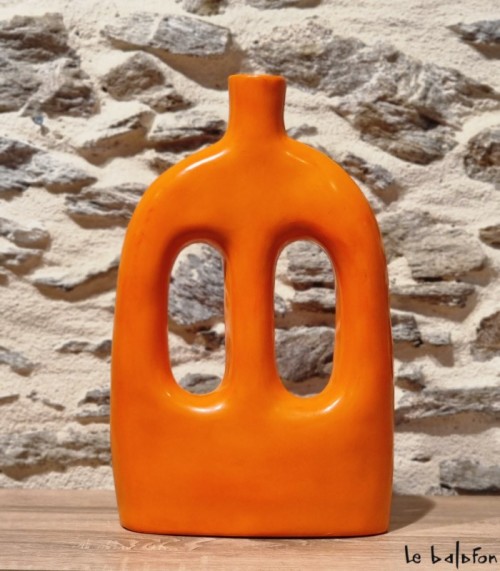 Vase organique orange