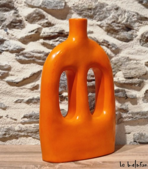Vase organique orange