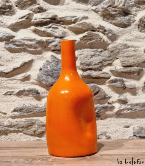 Vase organique orange