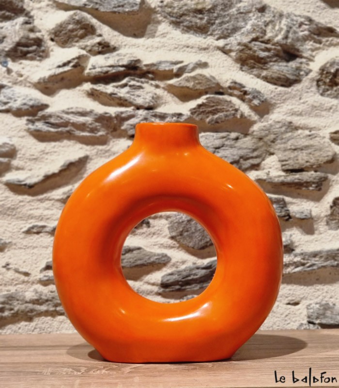 Vase organique orange