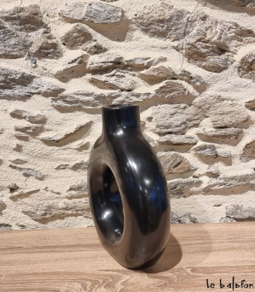 Vase tadelakt noir 