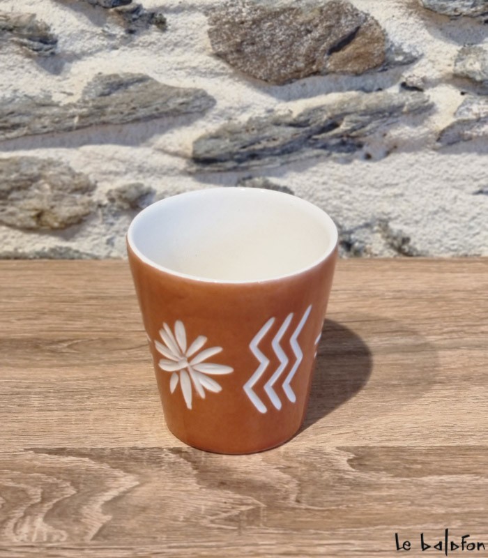 Tasse en céramique marocaine Bogolan 