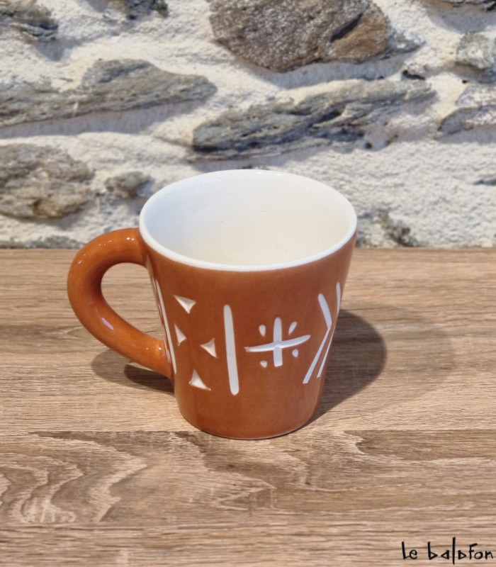 Tasse en céramique marocaine Bogolan 