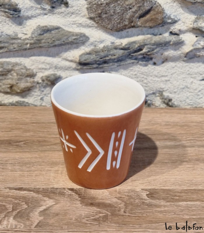 Tasse en céramique marocaine Bogolan 