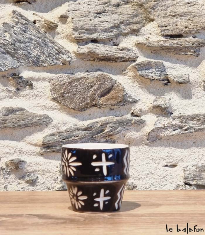 Tasse expresso motif Bogolan