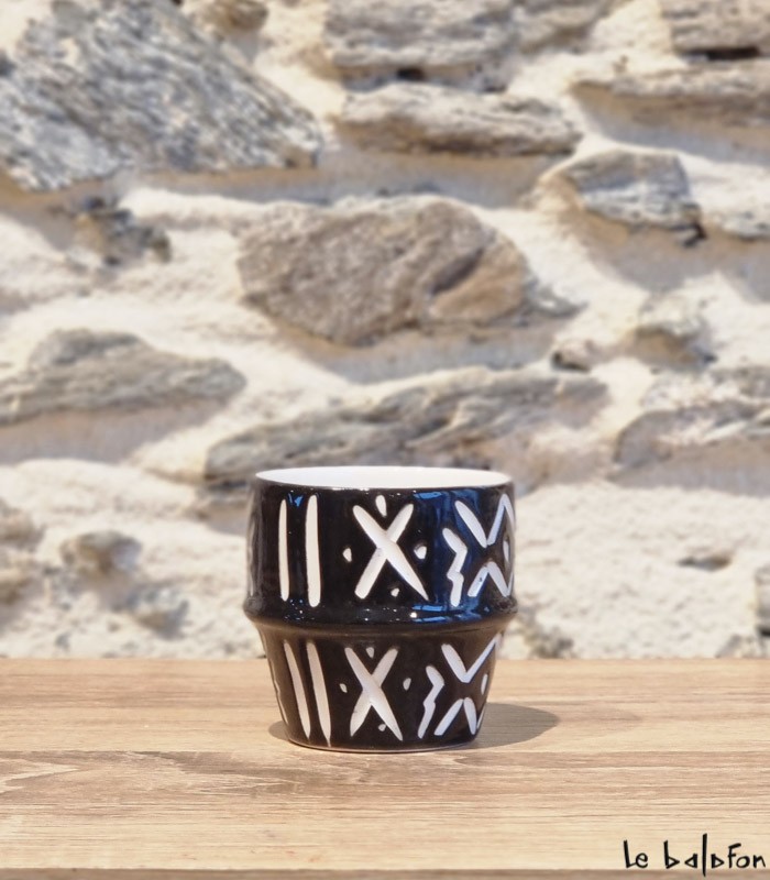 Tasse expresso motif Bogolan