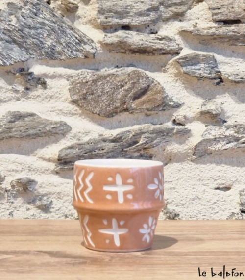 Tasse expresso motif Bogolan