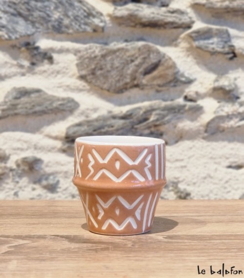 Tasse expresso motif Bogolan