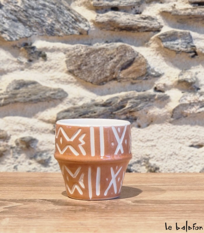 Tasse expresso motif Bogolan