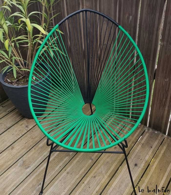 Fauteuil Acapulco vert et noir - 2