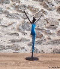Sculpture en bronze 20 cm Bleu