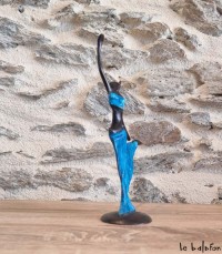 Sculpture en bronze 20 cm Bleu