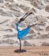 Sculpture en bronze 20 cm Bleu 