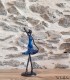Sculpture en bronze 19 cm Bleu 