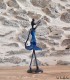 Sculpture en bronze 19 cm Bleu 