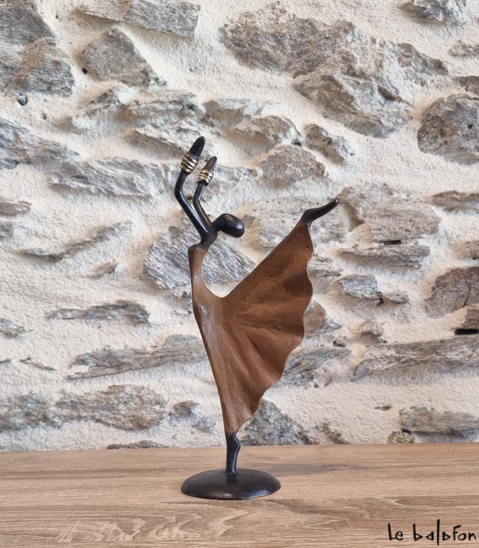 Sculpture en bronze 21 cm Marron
