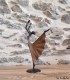 Sculpture en bronze 21 cm Marron