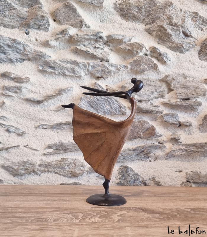 Sculpture en bronze 19 cm Marron 