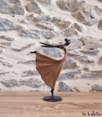 Sculpture en bronze 19 cm Marron "L'esprit de la danse"