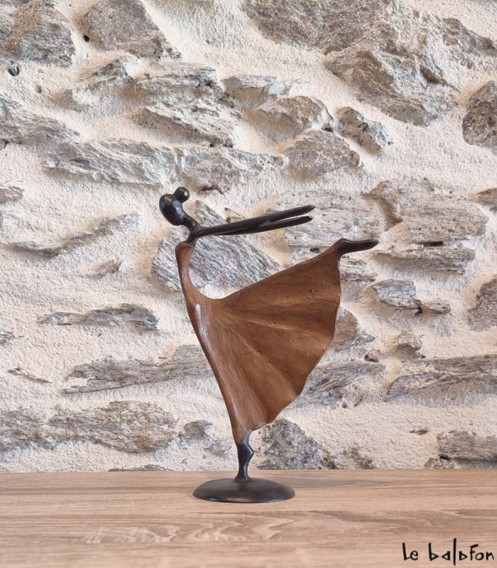 Sculpture en bronze 19 cm Marron 