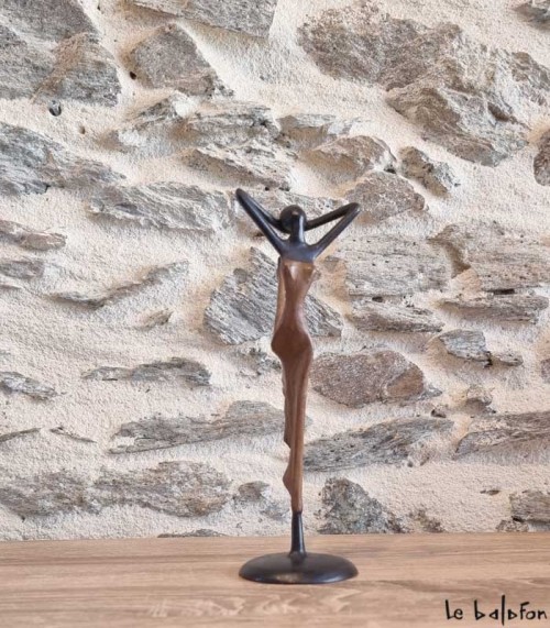 Sculpture en bronze 19 cm Marron 