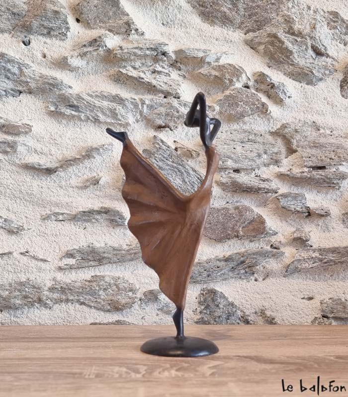 Sculpture en bronze 19 cm Marron 