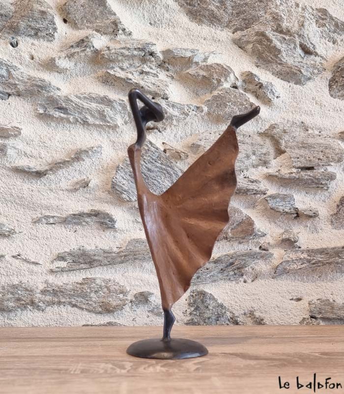 Sculpture en bronze 19 cm Marron 