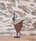 Sculpture en bronze 21 cm Marron