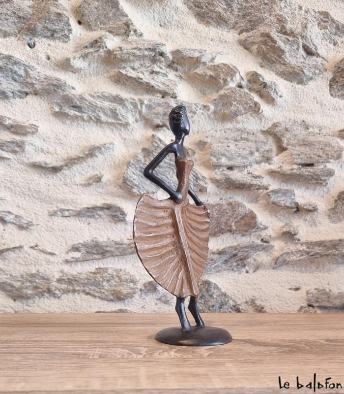 Sculpture en bronze 18 cm Marron 