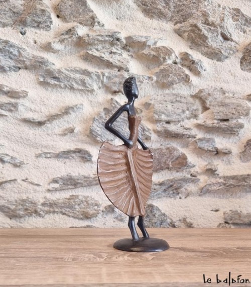 Sculpture en bronze 18 cm Marron 