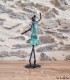 Sculpture en bronze 22 cm Vert d'eau 