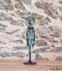 Sculpture en bronze 21 cm Vert d'eau 