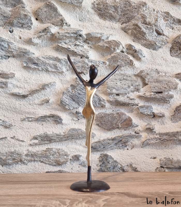 Sculpture en bronze 20 cm Doré