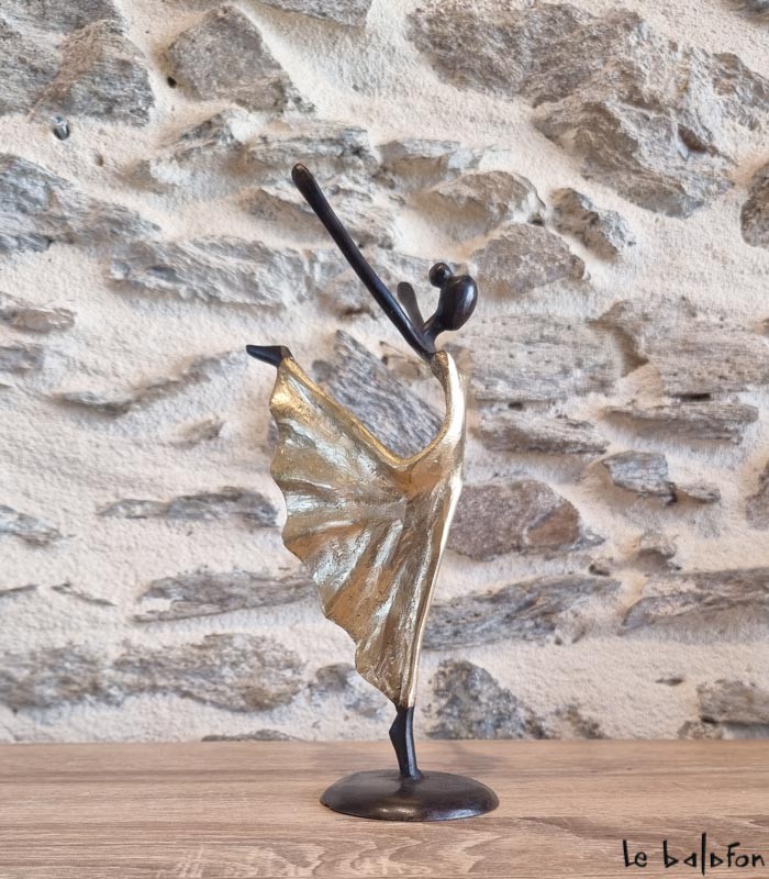 Sculpture en bronze 20 cm Doré