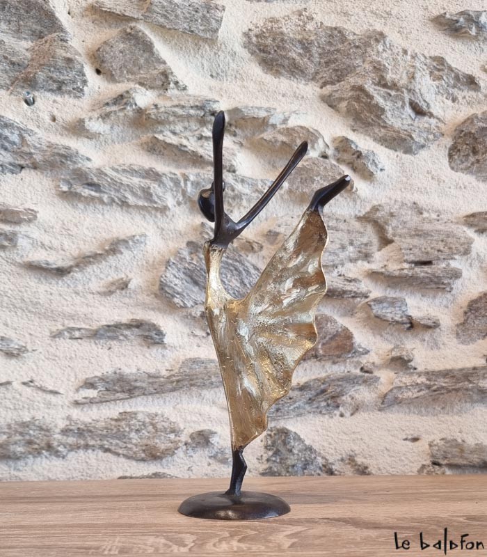Sculpture en bronze 20 cm Doré