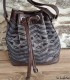 Sac Bourse artisanal en pagne tissé Manjak