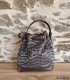 Sac Bourse artisanal en pagne tissé Manjak