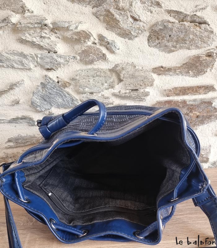 Sac Bourse artisanal en pagne tissé Manjak 