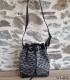Sac Bourse artisanal en pagne tissé Manjak
